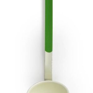 Smaltovaná naběračka se zeleným okrajem 9x36cm - Ibili