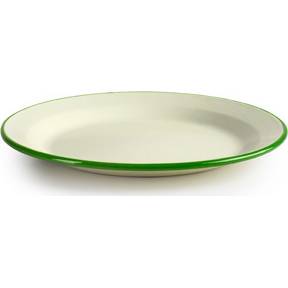 Smaltovaná talíř se zeleným okrajem 26cm - Ibili