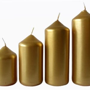 Adventní svíčka ø4cm PROVENCE 4 velikosti zlatá