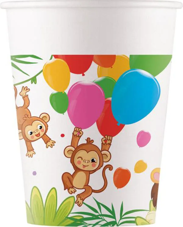 PROCOS Papírový kelímek 200ml džungle 8ks