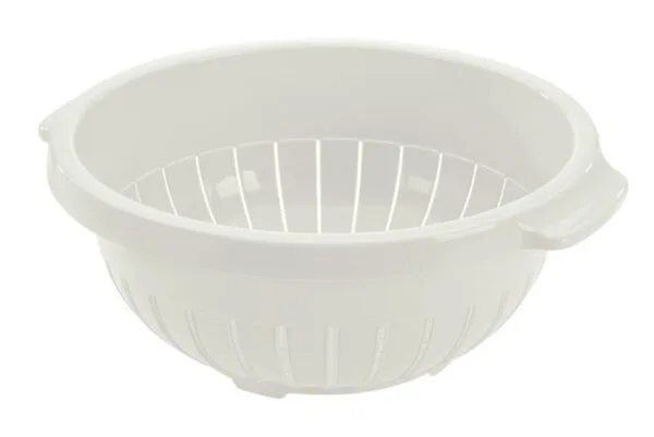 Plastový cedník s podstavcem TONTARELLI 32cm krémový