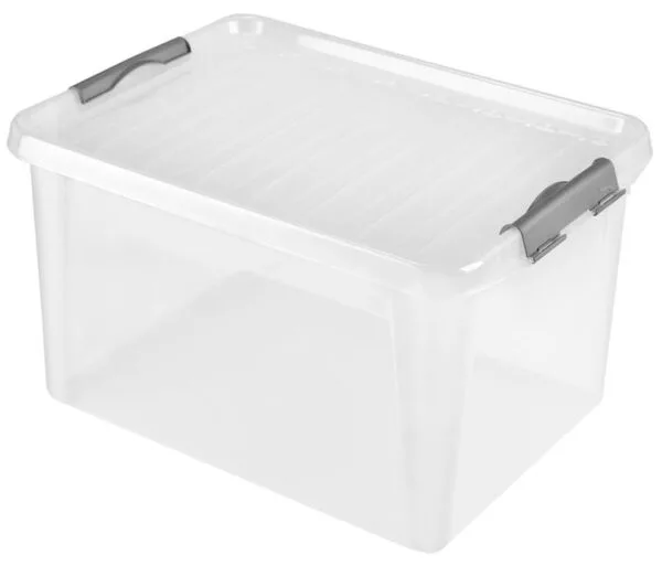 Plastový úložný box s víkem HEIDRUN Clip box 31l