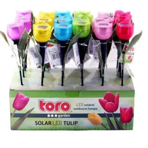 Solární venkovní LED světlo TORO tulipán