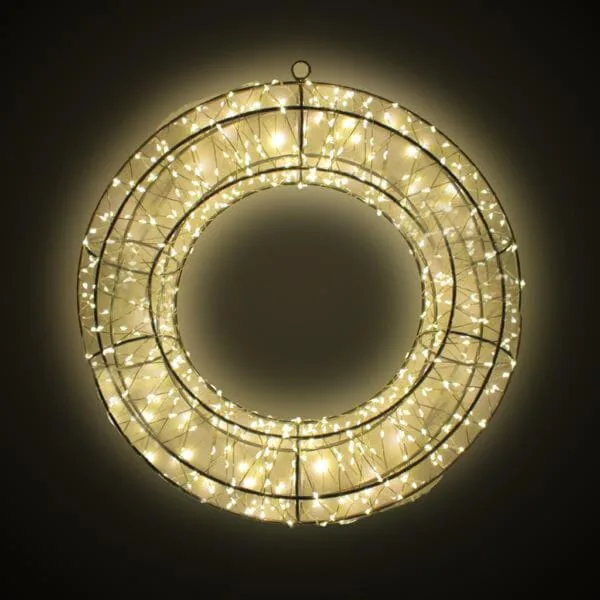 TORO Vánoční závěsná dekorace 600LED věnec 36cm