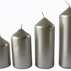 Adventní svíčka ø4cm PROVENCE 4 velikosti stříbrná