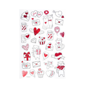 Arpex Nálepky - 21x14cm veselá srdíčka