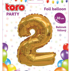 Balónek foliový TORO číslice 2 30cm