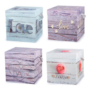 Dárková krabička se stuhou TORO 15x15x15cm love