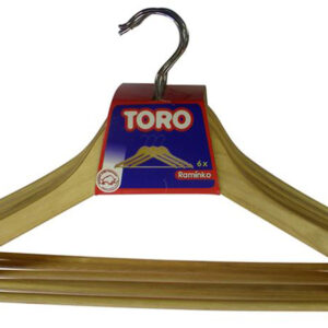 Dřevěné ramínko na šaty TORO 6ks