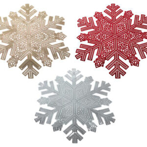 HIT Plastové prostírání 38cm sněhová vločka MIX barev