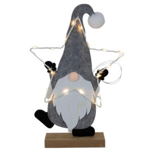 HIT Plstěná figurka 35cm Santa LED světýlka