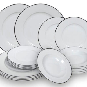 HIT Porcelánová jídelní sada SUPERWHITE 18ks