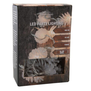 HIT Světelný řetěz s časovačem 10LED šišky 100cm