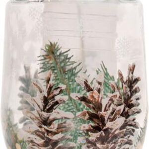 Hřbitovní lucerna BOLSIUS 22cm stříbrná borovice