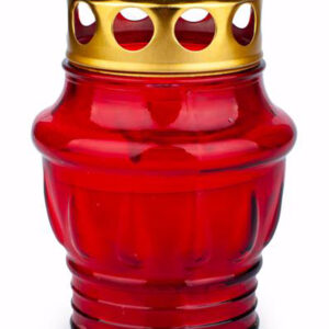 Hřbitovní svíčka ve skle PROVENCE 24hodin červená