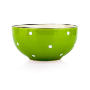 Keramická miska TORO 490ml zelená s puntíky