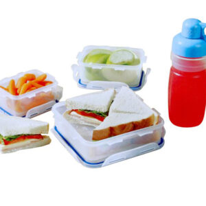 LOCKNLOCK Dóza na potraviny a láhev LOCK Sandwich box sada 4ks