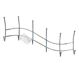 Nástěnný kovový věšák vlna TORO 6 háčků