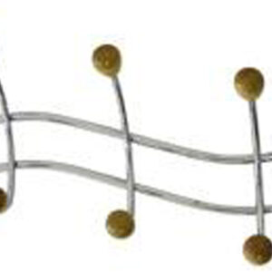 Nástěnný věšák vlna TORO 5 háčků