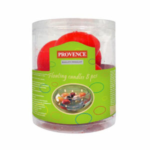 Neparfemovaná plovoucí svíčka PROVENCE 8ks červená