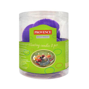 Neparfemovaná plovoucí svíčka PROVENCE 8ks fialová