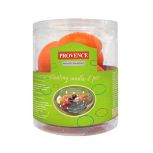 Neparfemovaná plovoucí svíčka PROVENCE 8ks oranžová
