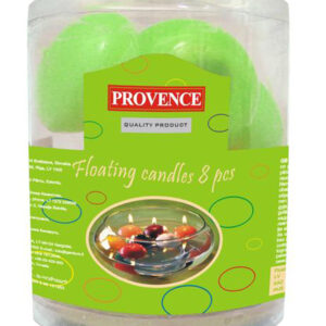 Neparfemovaná plovoucí svíčka PROVENCE 8ks světle zelená