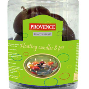 Neparfemovaná plovoucí svíčka PROVENCE 8ks tmavě červená