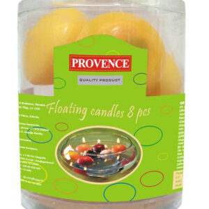 Neparfemovaná plovoucí svíčka PROVENCE 8ks žlutá