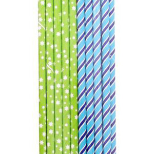 Papírová brčka 21cm TORO 16ks