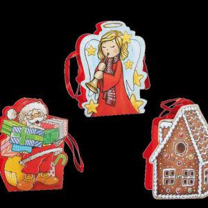 Papírová vánoční dárková taška 19x15cm assort