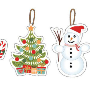 Papírové vánoční ozdoby TORO 7-8 cm 12ks