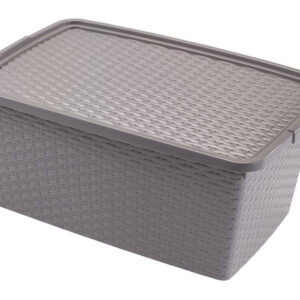 Plastový úložný box s víkem HEIDRUN 20l Varianta: TAUPE