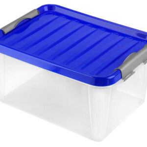 Plastový úložný box s víkem HEIDRUN Clip box 14l