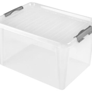 Plastový úložný box s víkem HEIDRUN Clip box 31l