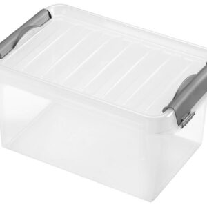 Plastový úložný box s víkem HEIDRUN Clip box 4l