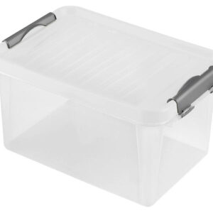 Plastový úložný box s víkem HEIDRUN Clip box 8l