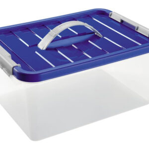 Plastový úložný box s víkem HEIDRUN ClipBox 14l