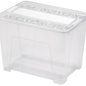 Plastový úložný box s víkem HEIDRUN TexBox 21l