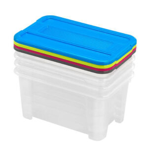 Plastový úložný box s víkem HEIDRUN TexBox 4x4