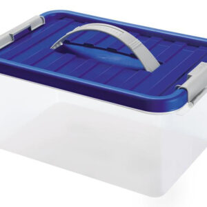 Plastový úložný box s víkem a uchem HEIDRUN Clip box 5l
