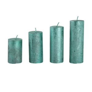 Rustikální adventní svíčka ø4cm PROVENCE 4ks zelená