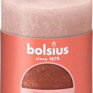 Rustikální svíčka 8cm BOLSIUS růžovo jantarová