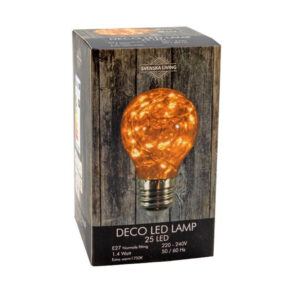 SVENSKA LIVING Dekorační žárovka LED E27 A60 teplá žlutá