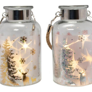 SVENSKA LIVING Vánoční dekorační sklenice 5LED 18