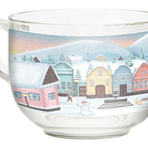 Skleněný hrnek TORO 400ml vesnička