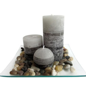 TORO Dárková sada svíček na podnose PROVENCE jasmín