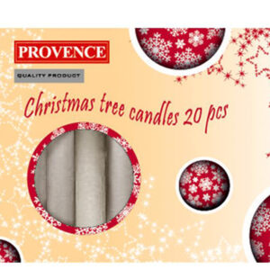 Vánoční svíčka 10cm PROVENCE 20ks bílá