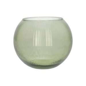 DUIF Skleněná váza ALVERDA LINES 19cm zelená