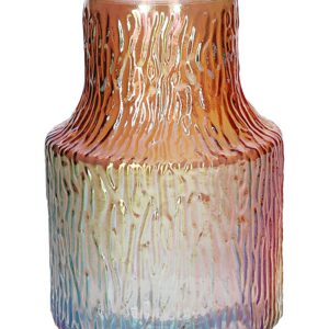 DUIF Skleněná váza POLINA 20cm broskvová perleťová